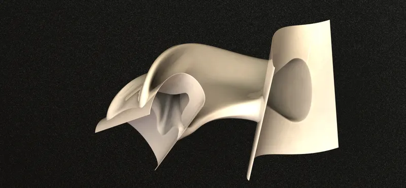 The first one the computer designed; from Igal Kaptsan's archive of sculpture projects with Frank Stella