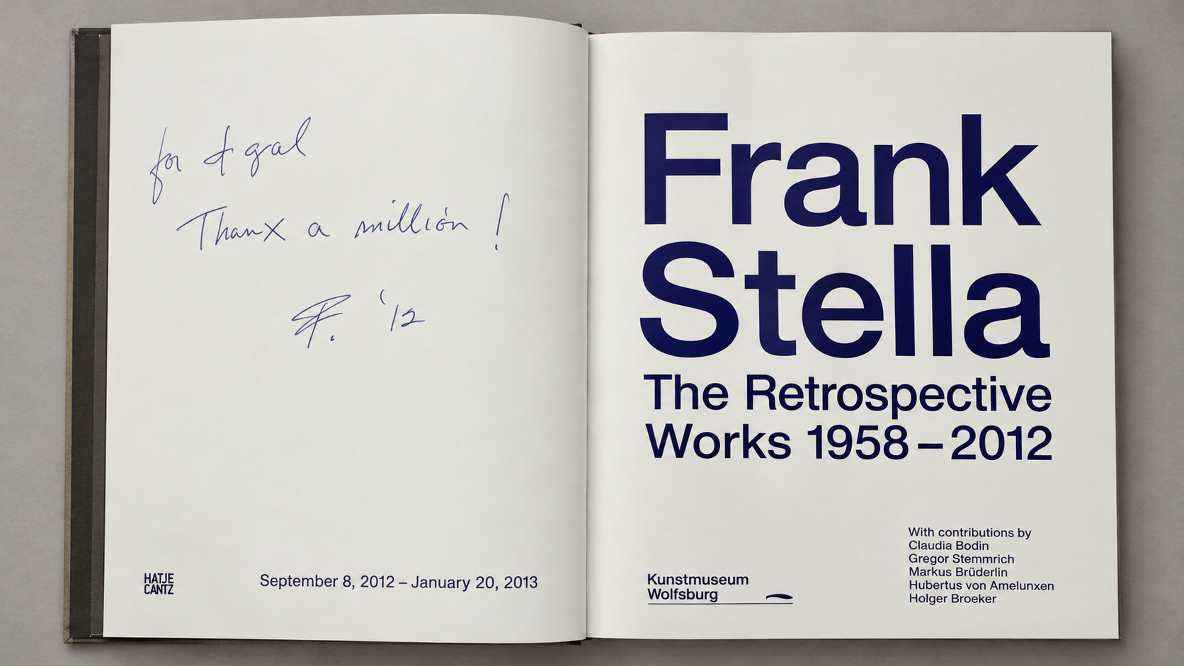 Signed retrospective book