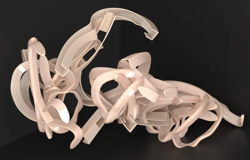 Bones; from Igal Kaptsan's archive of sculpture projects with Frank Stella
