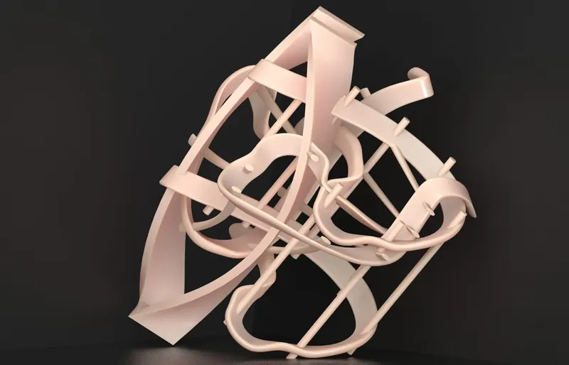 Bow ties and musical notes; from Igal Kaptsan's archive of sculpture projects with Frank Stella